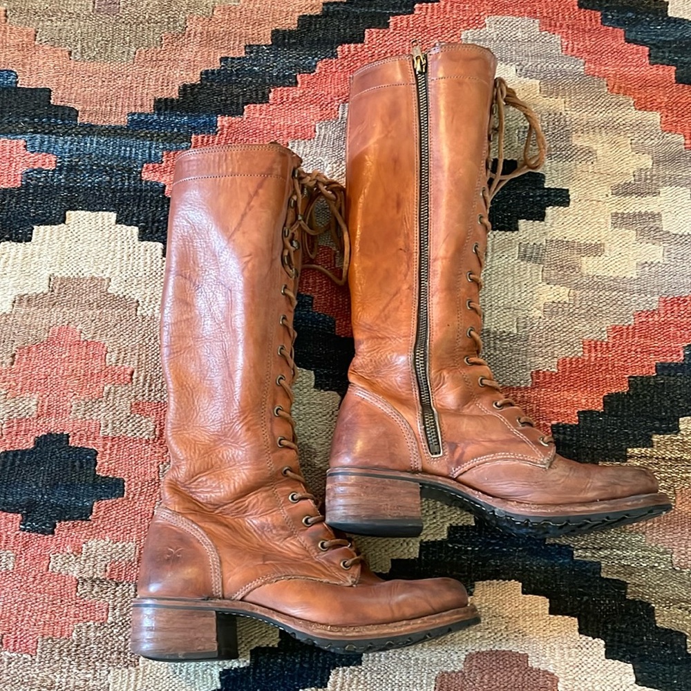 Frye Melissa Tall Lace-up Boot-Size 7